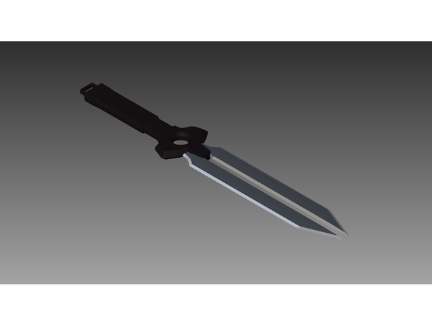 darker black hei's dagger prop yangorang 3D print model - Mito3D