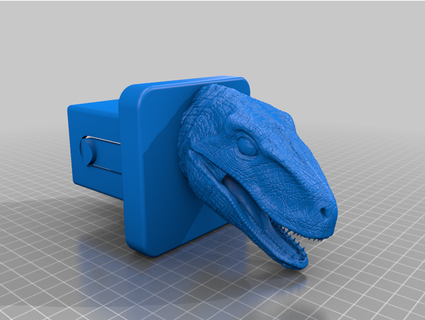 velociraptor testa intoppo copertina guaina mitch001 3d print model - Mito3D