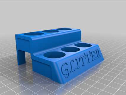 glitter bottle stand kajnkreator 3d print model - Mito3D