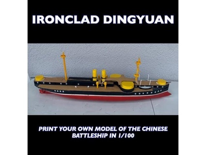 1 100 dingyuan sınıf rc savaş gemisi demo versiyon Bavyera tersaneler 3d print model - Mito3D