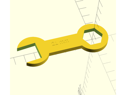 parametrik İngiliz anahtarı cıvata şekil boyut rage97 3d print model - Mito3D
