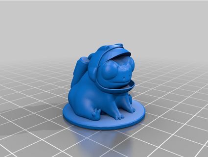 fred frog he's asstronaut schubes 3d print model - Mito3D