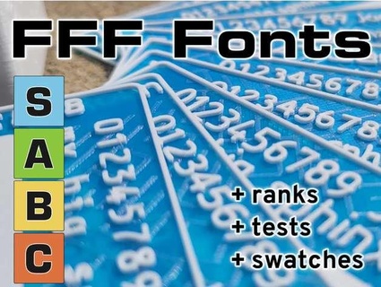 font swatches tested & ranked teque5 3d print model - Mito3D