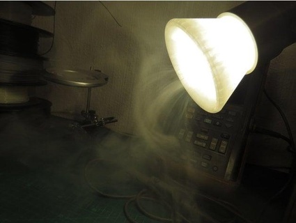 illuminated soldering fume extractor hood texasbelle 3d print model - Mito3D