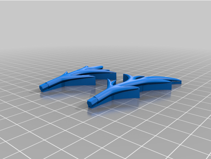 Horn Paar Lunge orientalisch artikuliert Drachen loneblackfang 3d print model - Mito3D