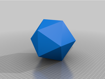 blank d20 superfacts 3d print model - Mito3D