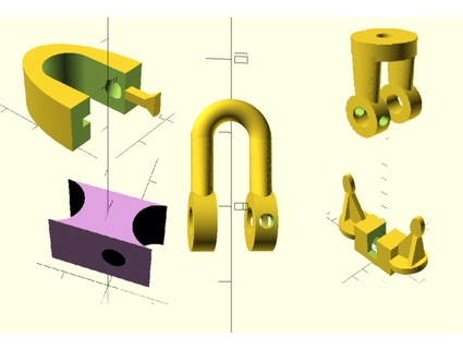 toys boys-ships anchor+kenter shackle+swivel- openscad csv stollew 3d print model - Mito3D