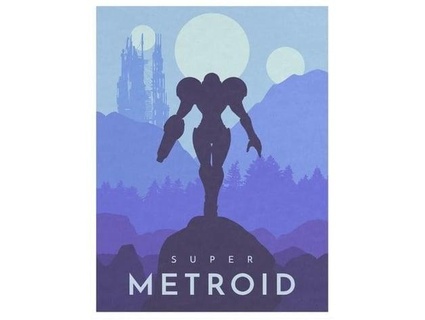 Lithophan Poster Super metroid Nintendo rustyvince63 3d print model - Mito3D