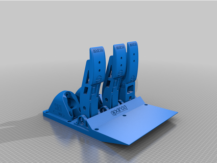 estante soporte plato srt 2 3 pedales scoomy 3d print model - Mito3D