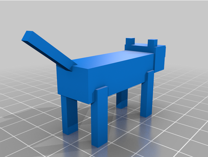 Minecraft stile gatto rainbof 3d print model - Mito3D