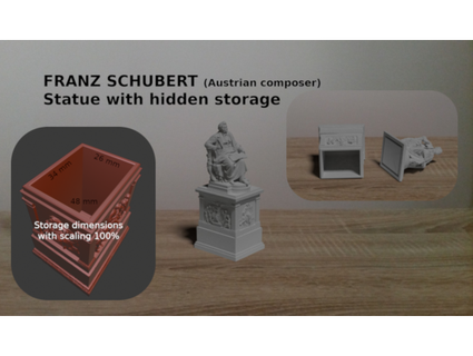 Franz Schubert Statue versteckt Lager enzi1984 3d print model - Mito3D