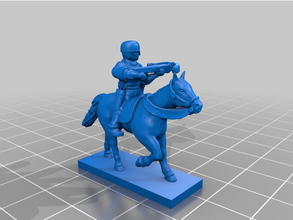 middle ages - generic light cavalry militia guy montag 3d print model - Mito3D