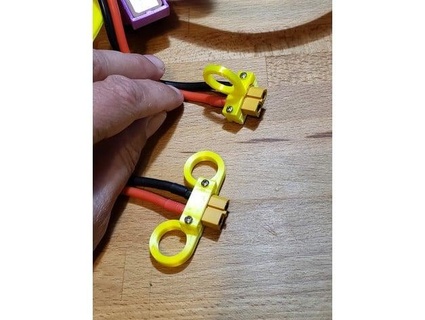 xt60 connecteur rapide déconnecter doigt anneaux fondre 3d print model - Mito3D