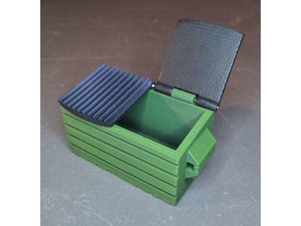 32mm Müllcontainer klappbar Deckel darkwarlock664 3d print model - Mito3D