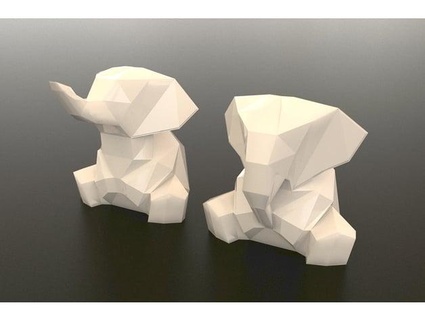 low poly elephants jabroni110787 3d print model - Mito3D
