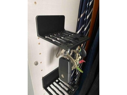modular wallet & key bracket holder dz8 3d print model - Mito3D
