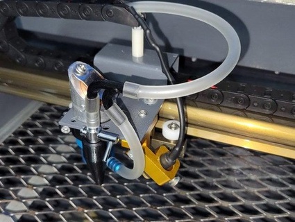 k40 smoke air assist splitter lightobject nozzle tinkerneering's vampyrex13 3d print model - Mito3D
