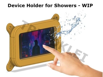 water resistant phone holder showers trigoklei 3d print model - Mito3D