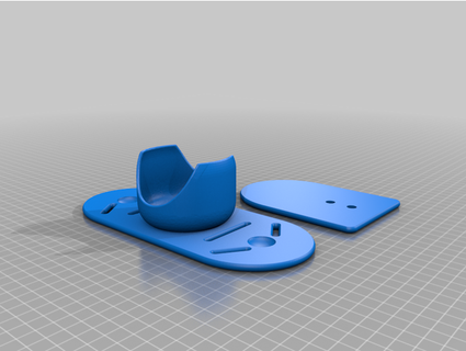 180721 - handy holder wedge back plate abdulis 3d print model - Mito3D