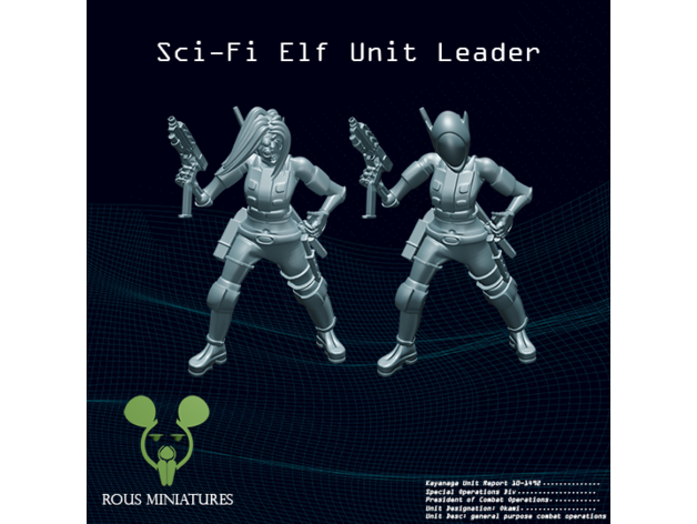 sci fi duende unidad líder muestra rousminiaturas 3D print model - Mito3D