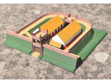 Hadrian'ın duvar çim kilometre taşı barrass 3d print model - Mito3D