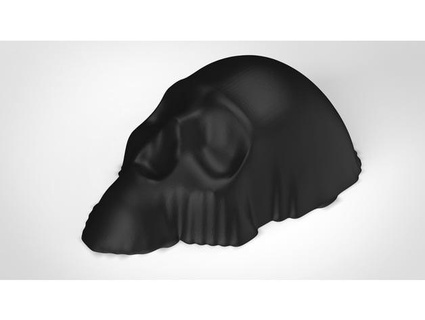 skull coming wall marcuush 3d print model - Mito3D