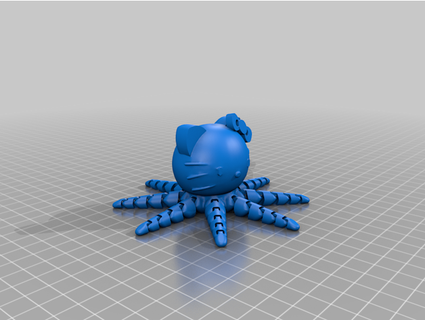 octopus hello kitty maseltov 3d print model - Mito3D