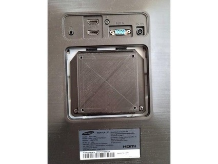 montar vesa soporte adaptador compatible Samsung monitor s27c750p 27 pulgada segumante 3d print model - Mito3D