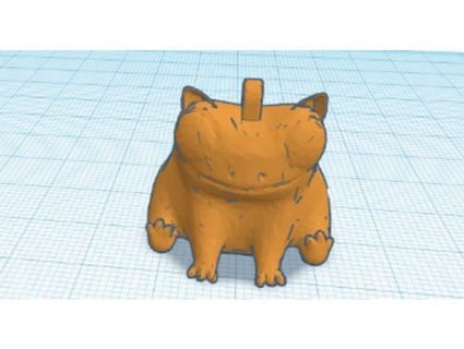 fred frog hes wearing cat ears keychain shadowknight55 3d print model - Mito3D