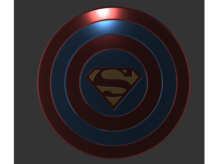 superman shield dylan3dprint 3d print model - Mito3D