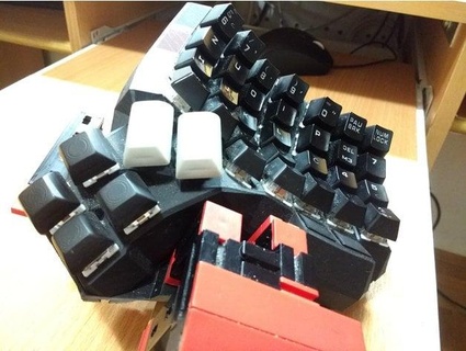 fischertechnik dactyl manuform mechanisch Tastatur mraagh 3d print model - Mito3D