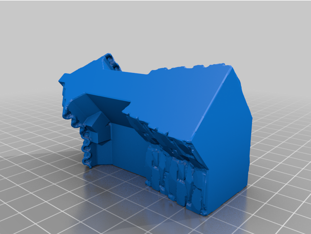 bushido fortified wall obtuse corner warpix 3D print model - Mito3D