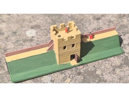 Hadrian mur tourelle gazon dbarrass 3d print model - Mito3D