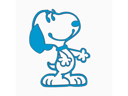 snoopy 2d Mauer Kunst Mikeybme 3d print model - Mito3D