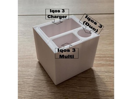 iqos 3 - desktop stand support duo + multi charger gdpupo 3d print model - Mito3D