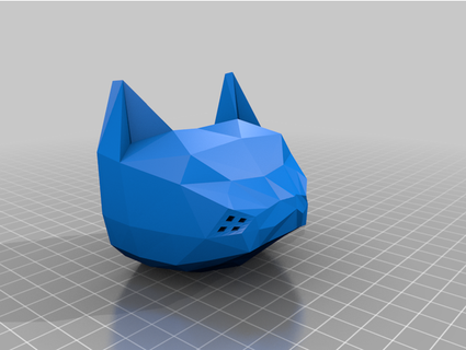 ender önemli hat low poly kedi baş jacey98 3d print model - Mito3D