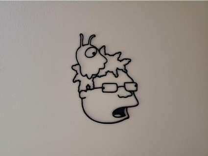 hermes brain slug - futurama wall art imaginarytragedy 3d print model - Mito3D