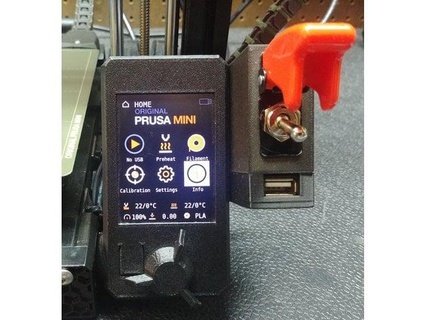 prusa mini toggle switch usb display echomirage 3d print model - Mito3D