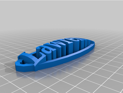 lawrence keychain name tag tetrahemicon 3d print model - Mito3D