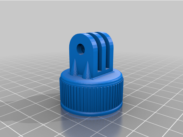 action camera mount pet bottle cap size turantino 3D print model - Mito3D