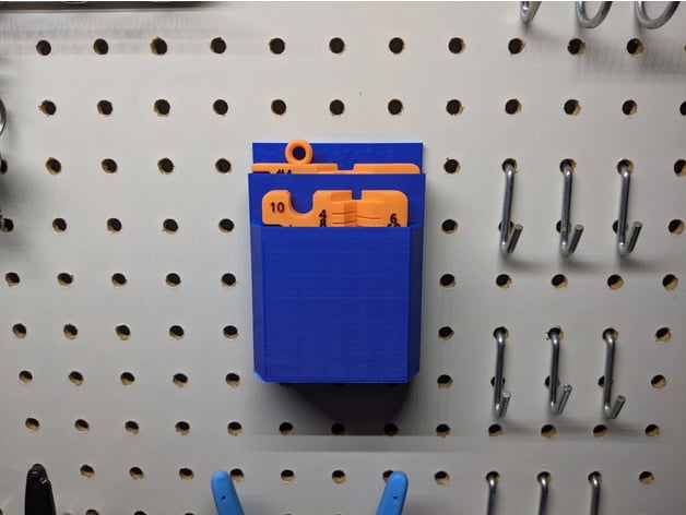 imperial metric screw sorter 6mm pegboard mount elerosvecchio 3D print model - Mito3D