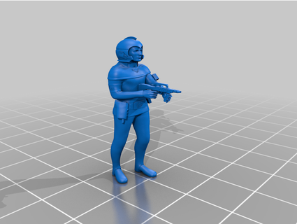 buck rogers 25th century wilma deering earth defence directorate trooper byteknight 3d print model - Mito3D