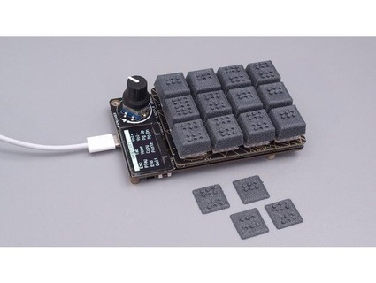 macropad braille keycaps adafruit 3d print model - Mito3D