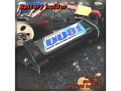 72v Batterie Stock Halter Unterstützung rc Wagen James r5d4 3d print model - Mito3D