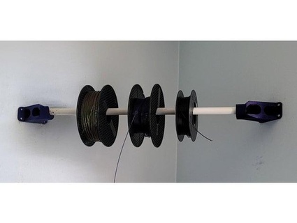 Ecke wall mounted Filament Spule Halter Unterstützung Technoromant 3d print model - Mito3D