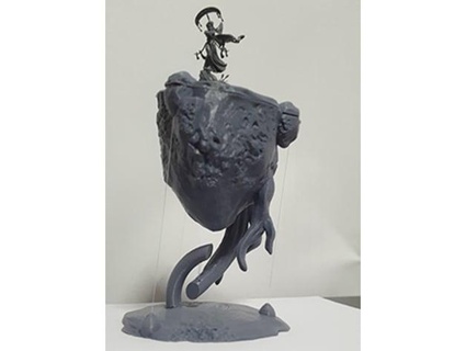 Tensegrity schwebend Insel dunkle Reiche 3d print model - Mito3D