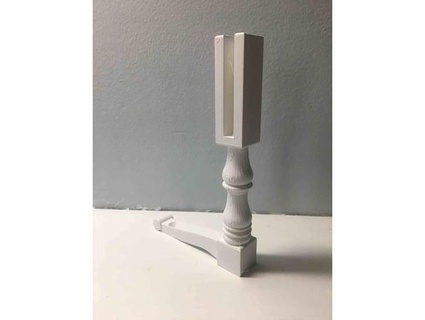 front facing bookshelf rail holder guinlet 3d print model - Mito3D