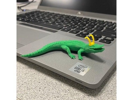 alligator loki - two piece print thenewhobbyist 3d print model - Mito3D