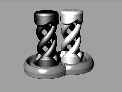 spiral salt & pepper shaker tyler0601 3d print model - Mito3D