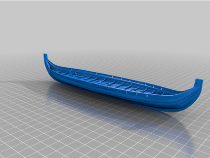 pequeña vikingo buque guerra scherera 3d print model - Mito3D